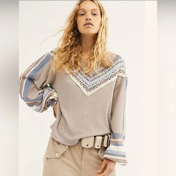 NWT Free People Copenhagen Thermal Sweater S