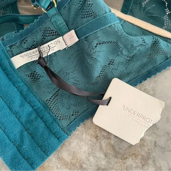NWT Underprotection Ruby Bralette in Teal size XL