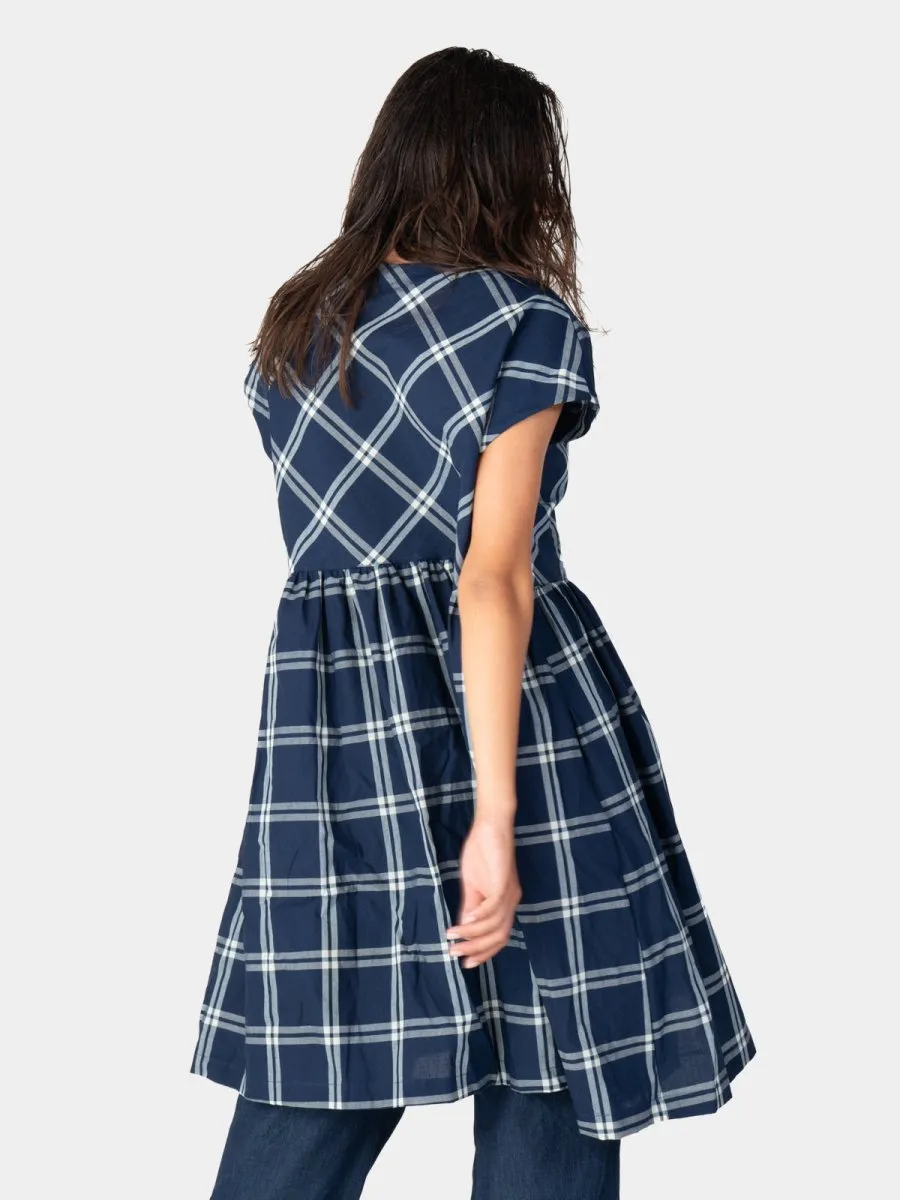 Plaid Short Sleeve Dress