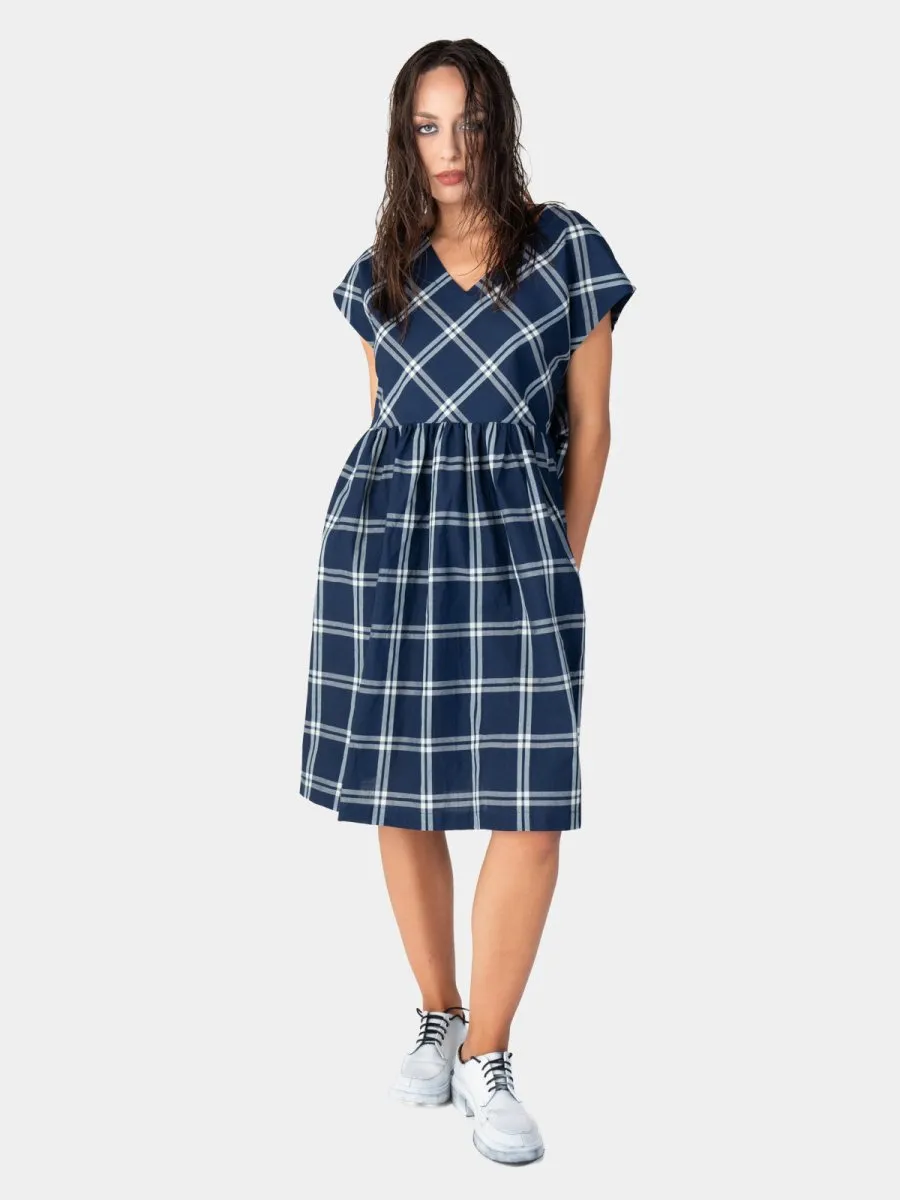 Plaid Short Sleeve Dress