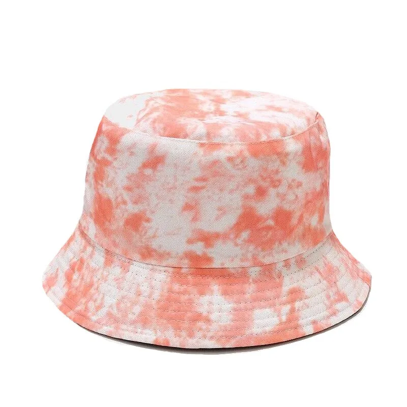 "TIE AND DYE" Chapeau Bob Imprimé Blanc Rose - URB1™