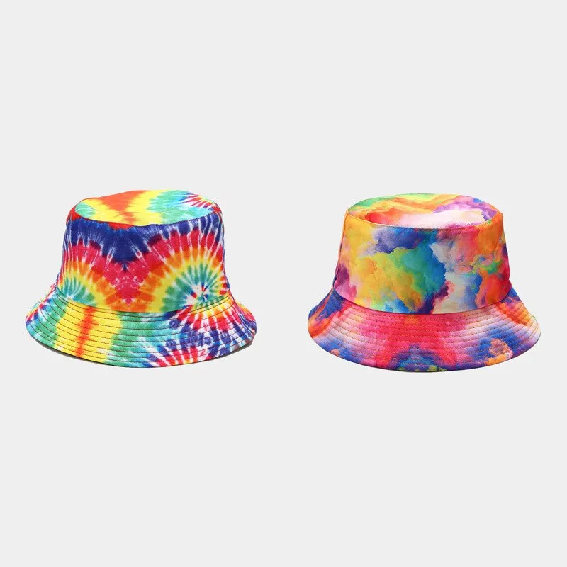"TIE AND DYE" Chapeau Bob Imprimé Blanc Rose - URB1™