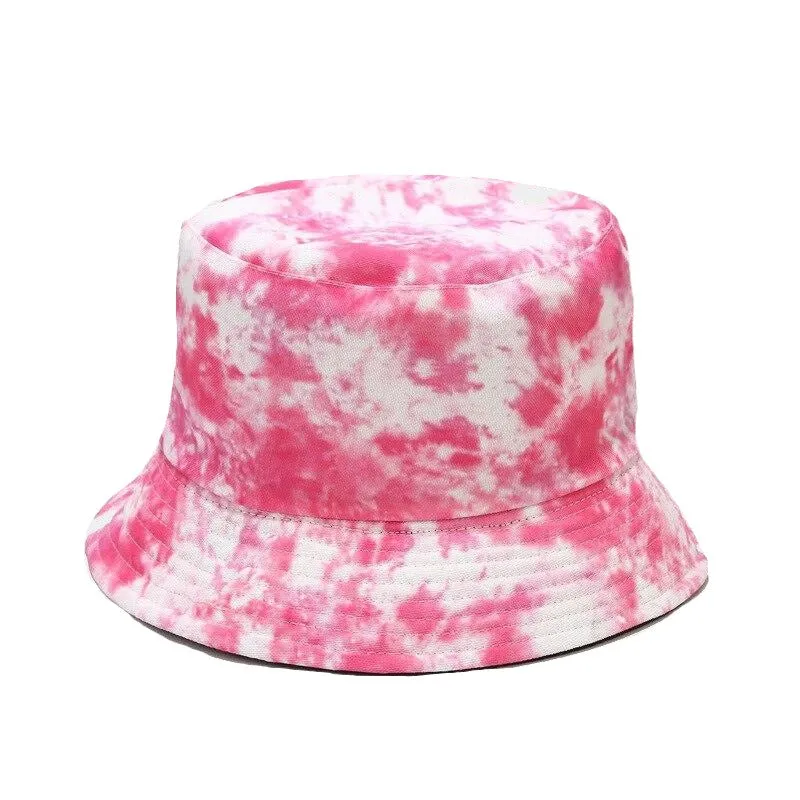 "TIE AND DYE" Chapeau Bob Imprimé Blanc Rose - URB1™