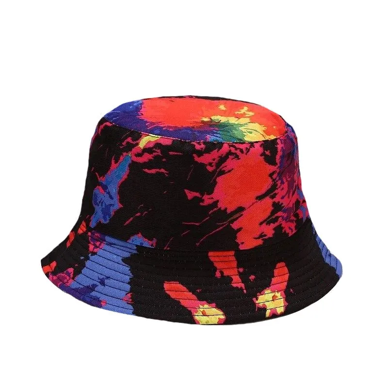 "TIE AND DYE" Chapeau Bob Imprimé Blanc Rose - URB1™