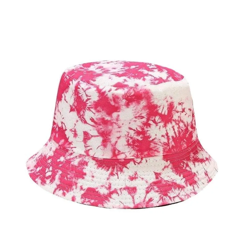 "TIE AND DYE" Chapeau Bob Imprimé Blanc Rose - URB1™