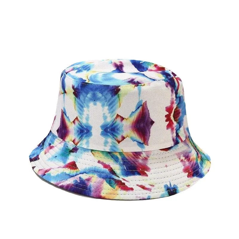 "TIE AND DYE" Chapeau Bob Imprimé Blanc Rose - URB1™