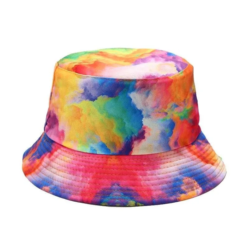 "TIE AND DYE" Chapeau Bob Imprimé Blanc Rose - URB1™