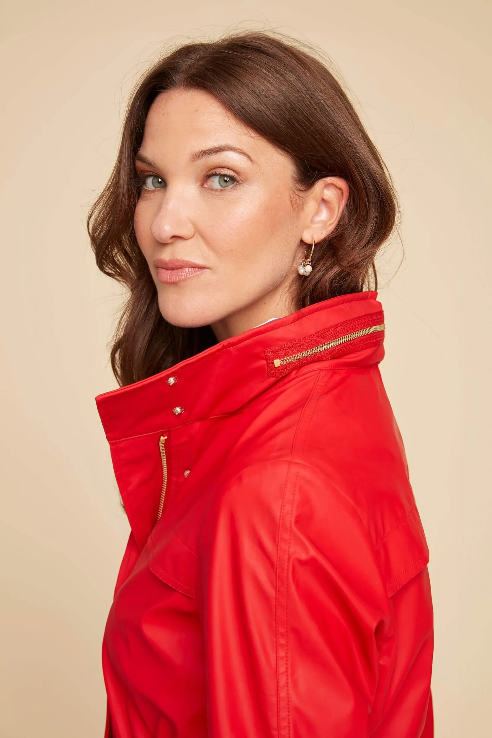 Raincoat in Berry