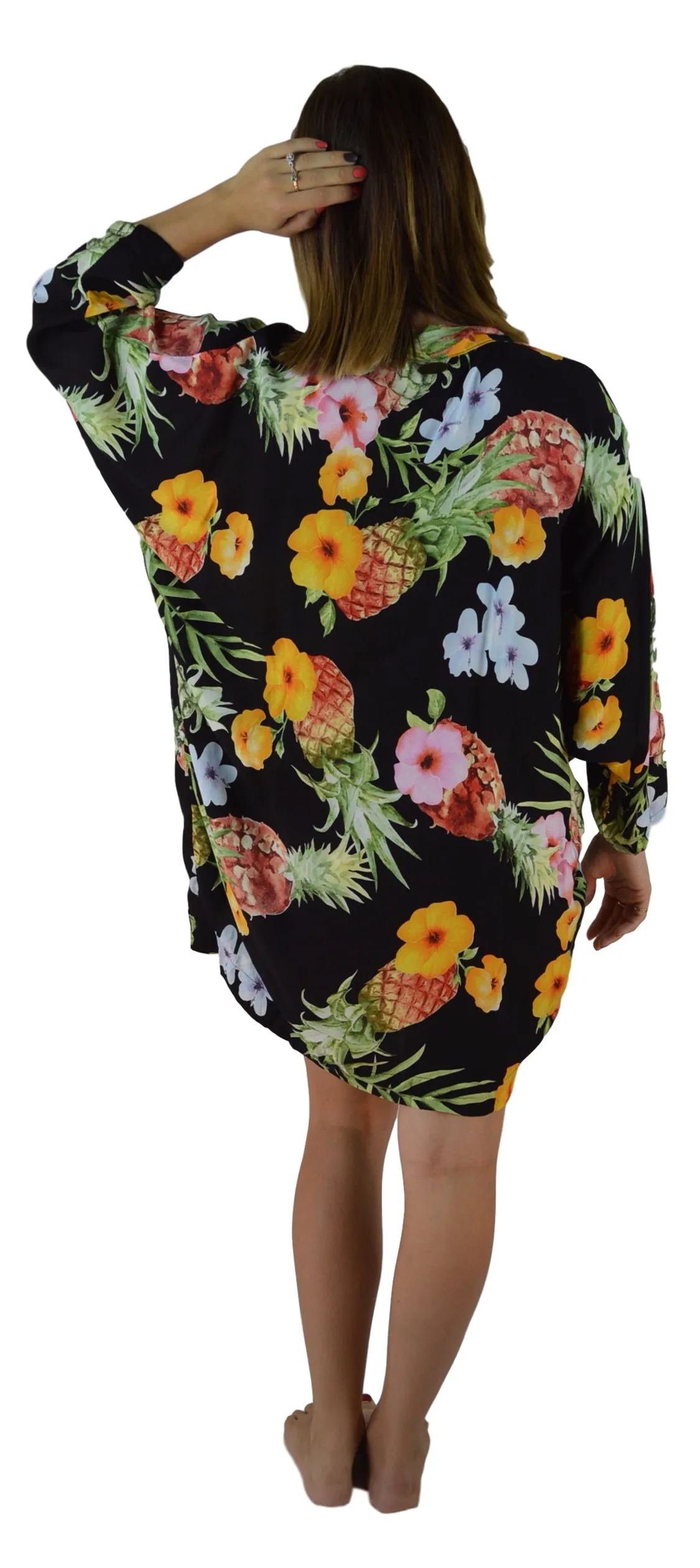 Secret Beach - Jacket - Hibiscus Pineapple - Black