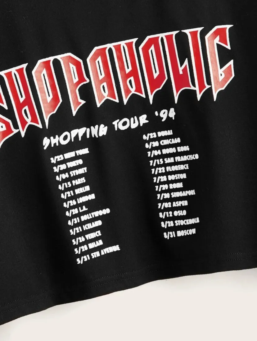 Shopaholic Cropped Tee
