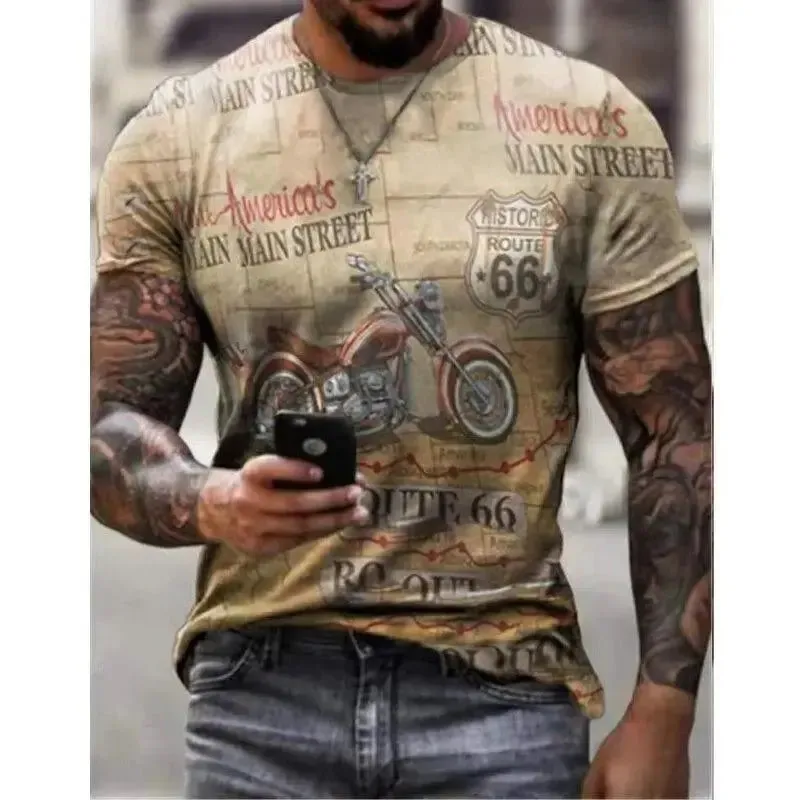T-shirt pour homme " America Main street Route 66 "
