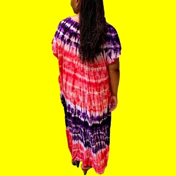Vibrant Tie-Dye Maxi Dress