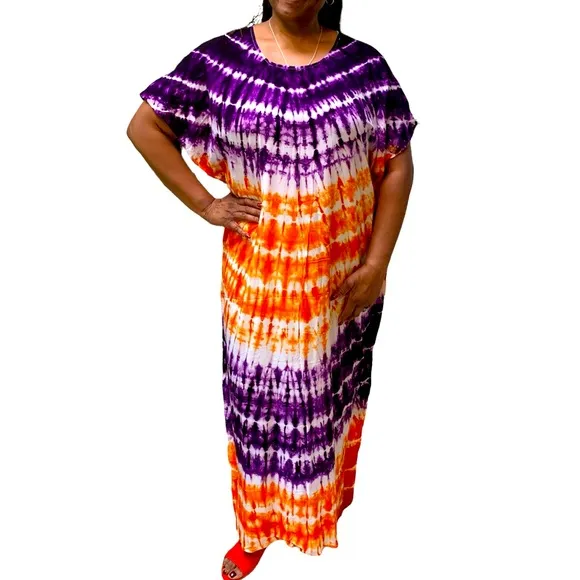 Vibrant Tie-Dye Maxi Dress