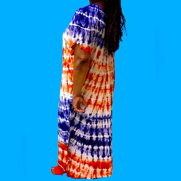 Vibrant Tie-Dye Maxi Dress