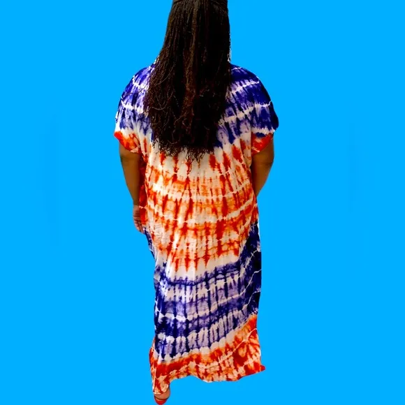 Vibrant Tie-Dye Maxi Dress