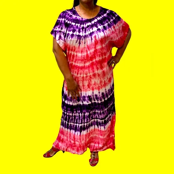 Vibrant Tie-Dye Maxi Dress